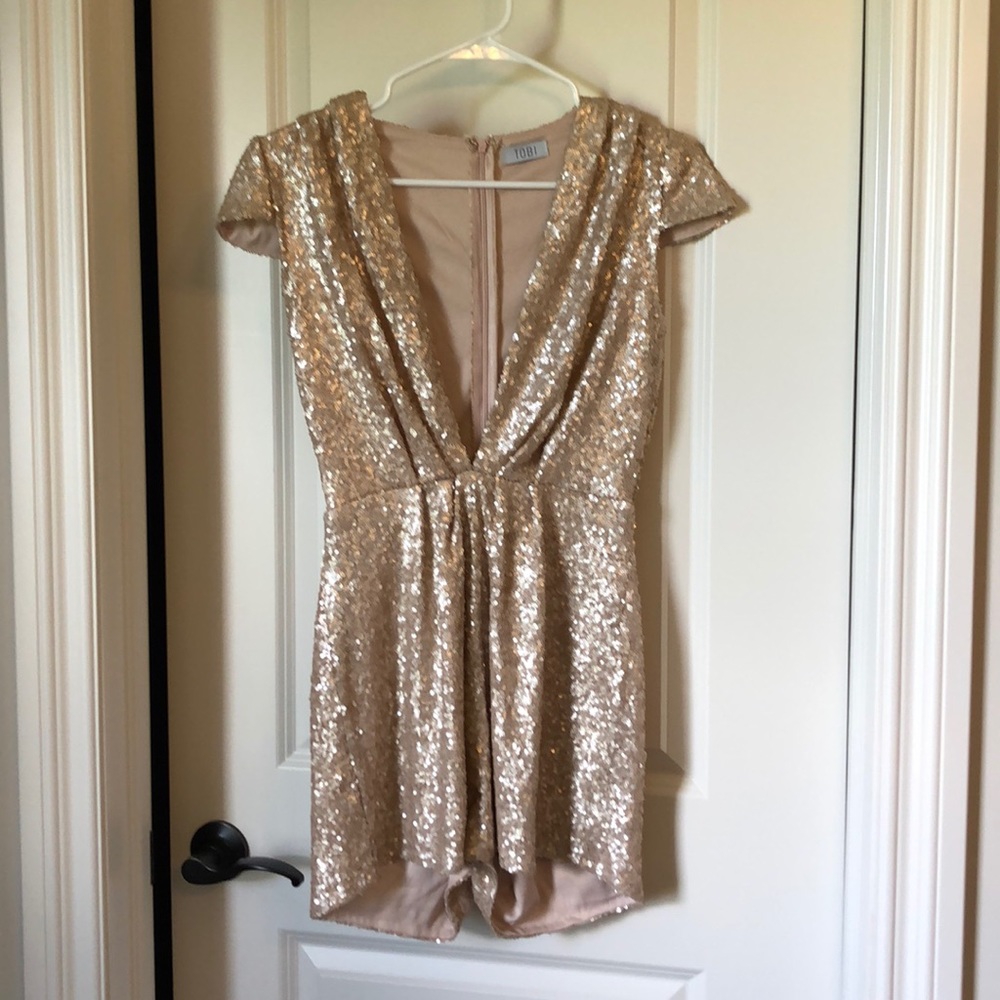 Rose gold romper